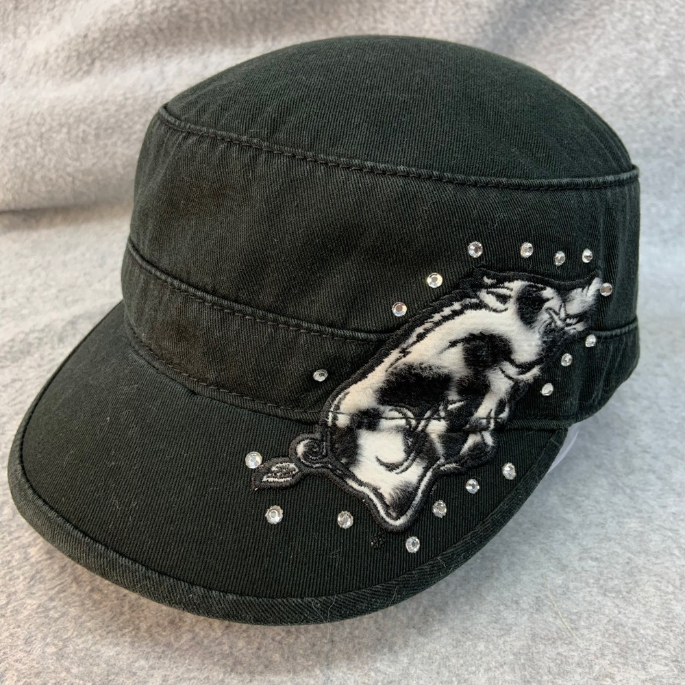 Arkansas Hogs Razorbacks Women Black Top of the World Cadet Hat Rhinestone OSFM